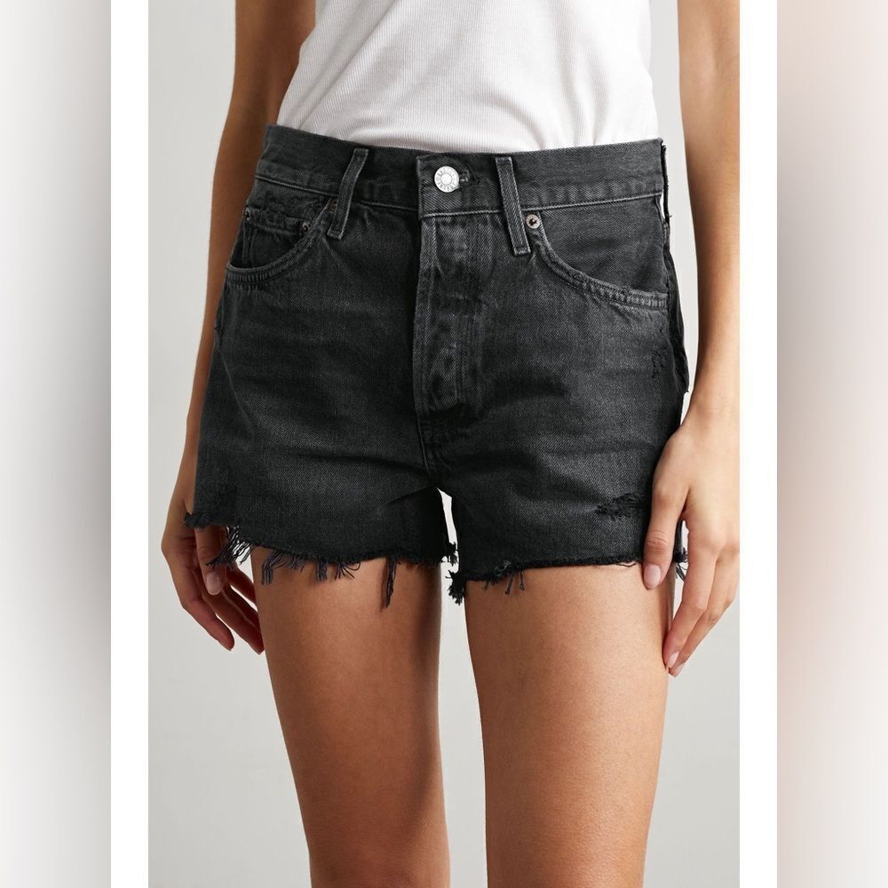 AGOLDE Women's Parker Vintage Cutoff Cotton Denim Shorts Size 24